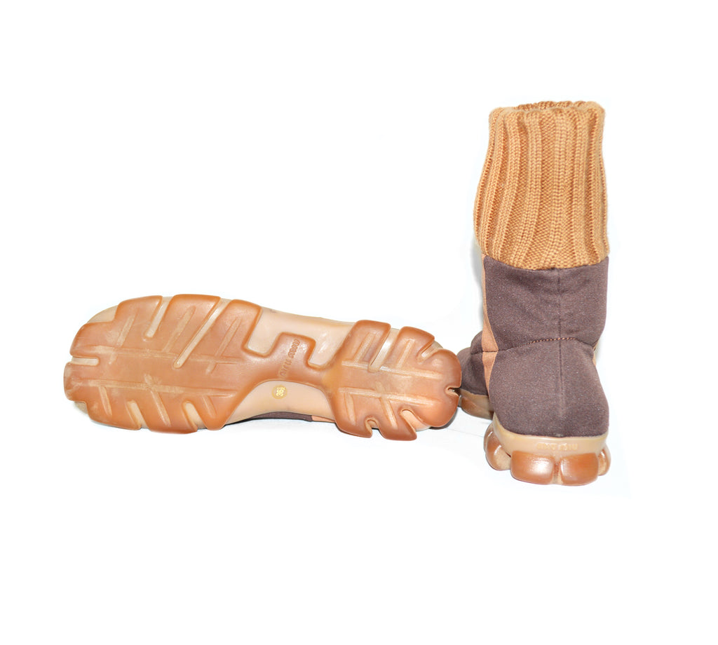 Miu Miu FW 1999 shoes with knit cuffs