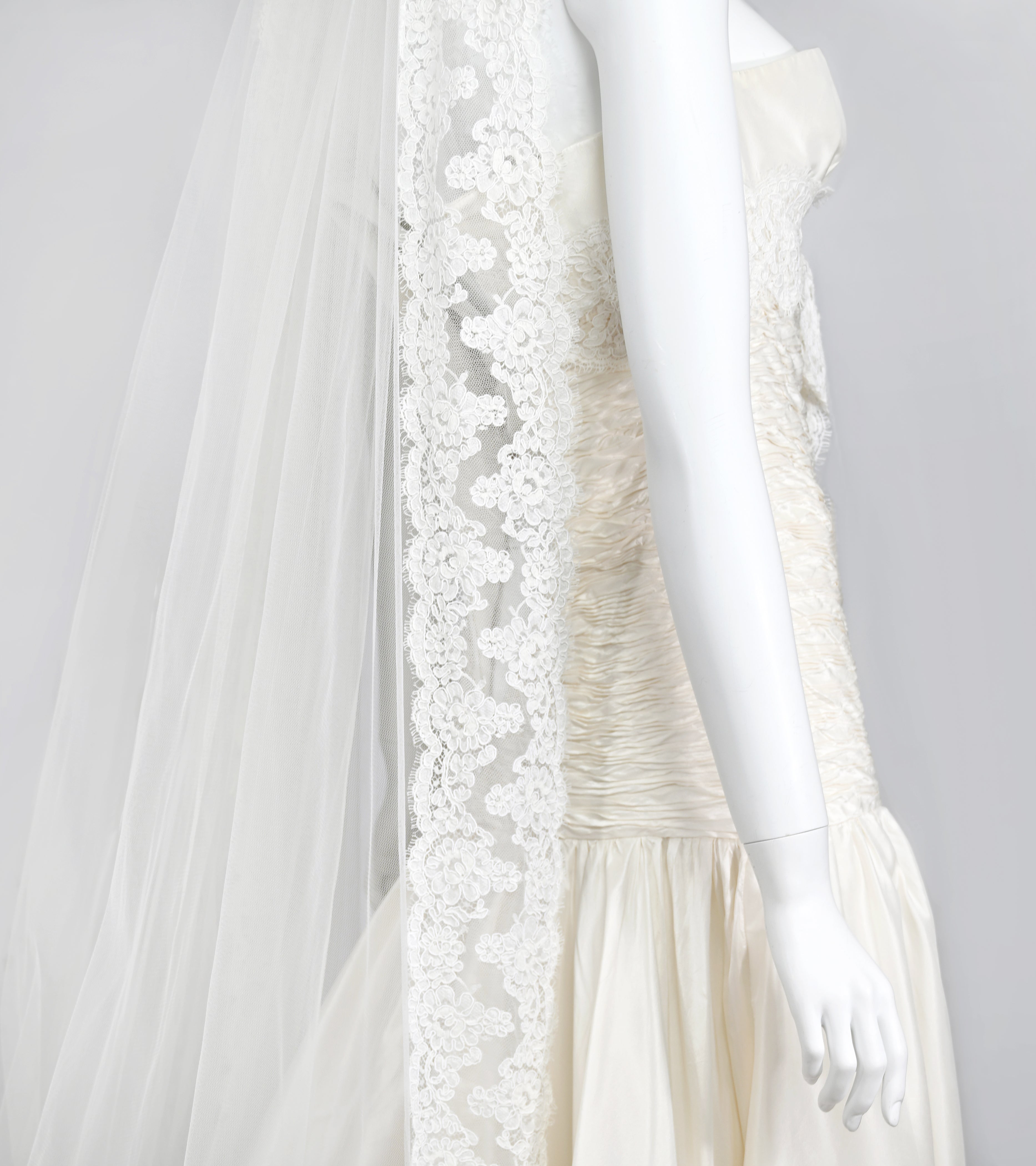 Valentino Sposa Silk Wedding Dress & Cathedral Lace Veil