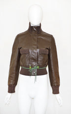 Miu Miu FW 1999 Leather Bomber Jacket