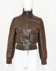 Miu Miu FW 1999 Leather Bomber Jacket