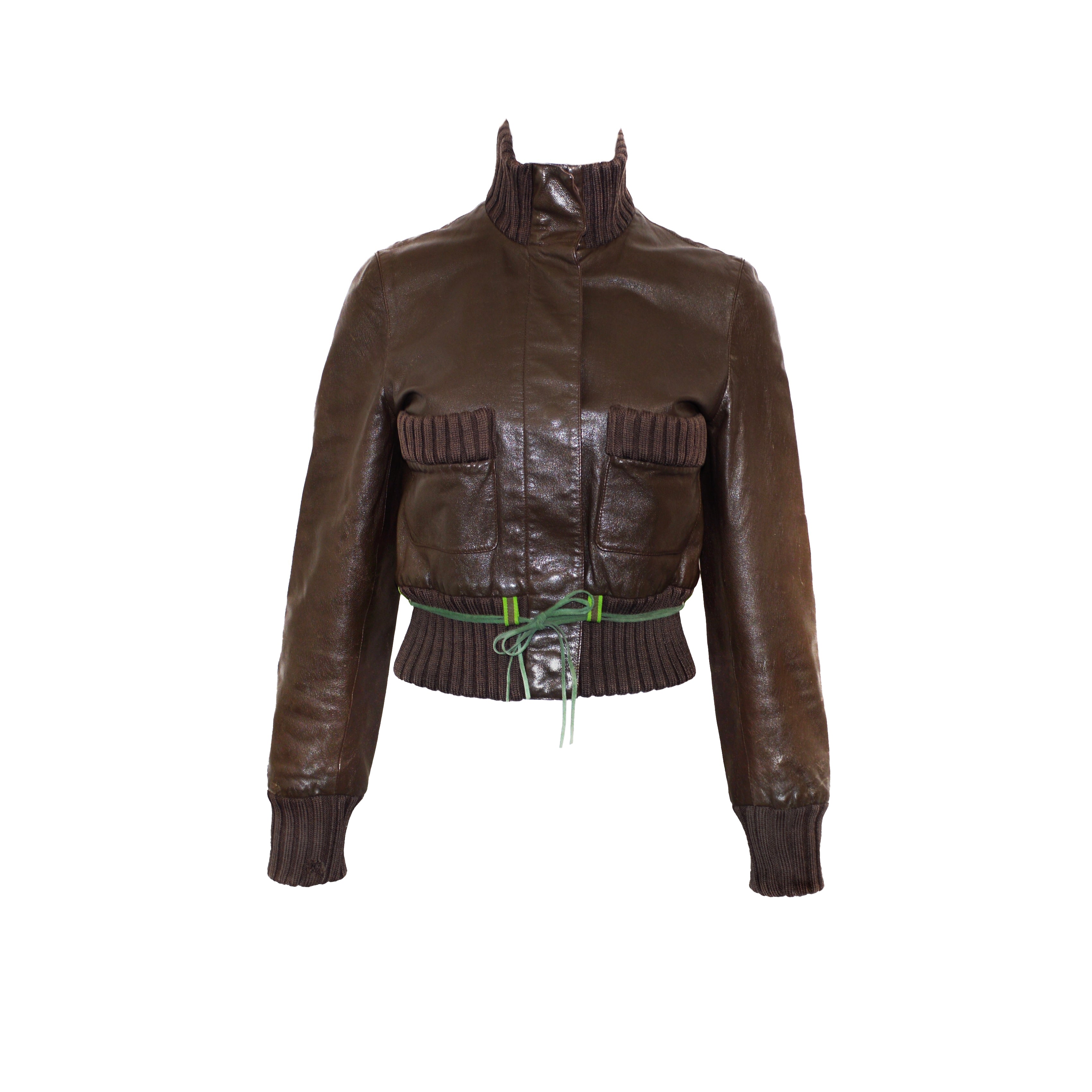 Miu Miu FW 1999 Leather Bomber Jacket
