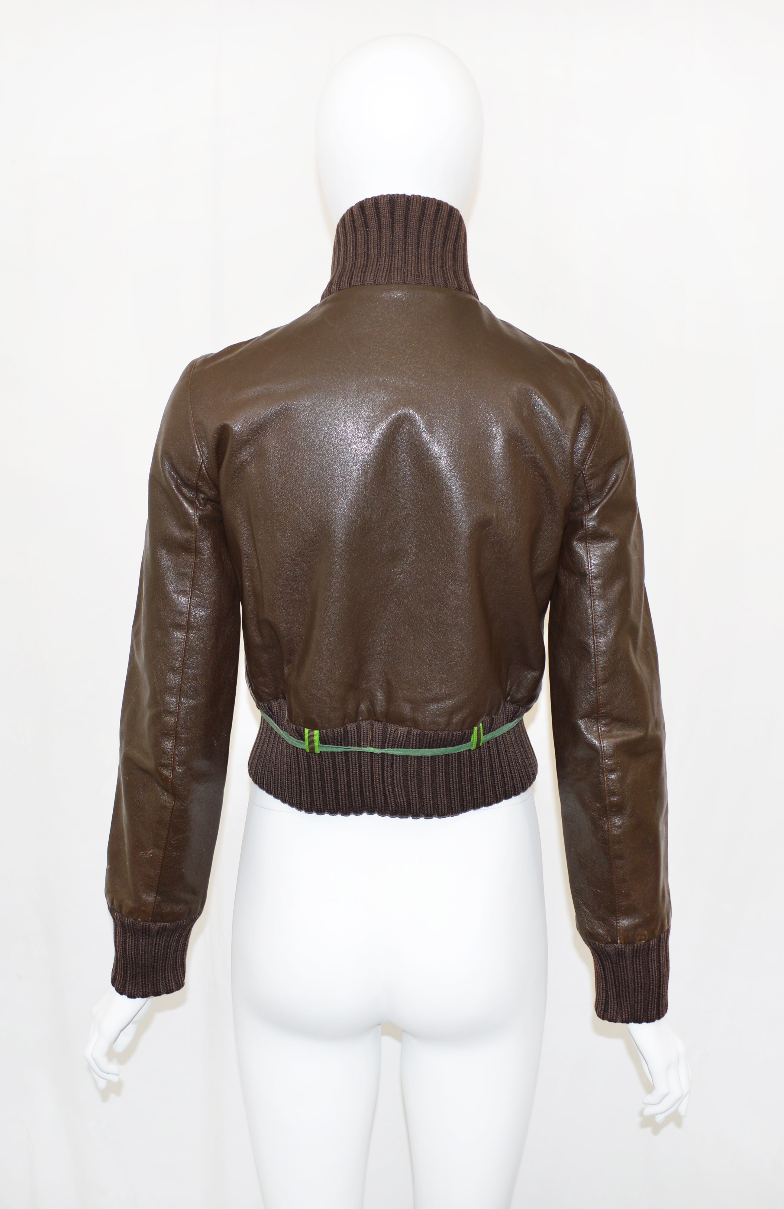 Miu Miu FW 1999 Leather Bomber Jacket