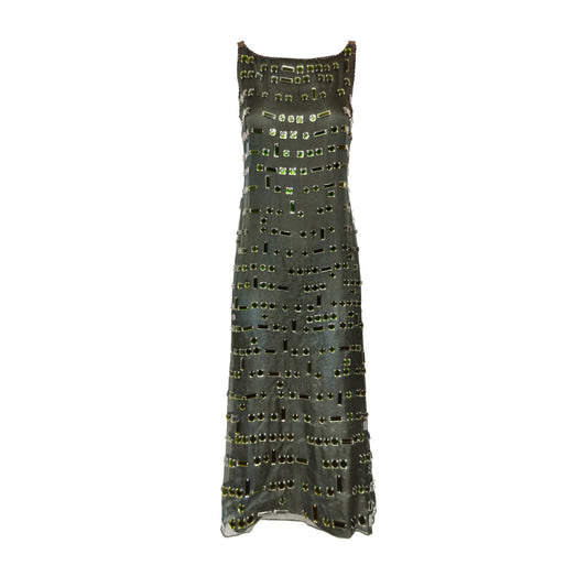 PRADA FW 1999 EMBELLISHED ORGANZA DRESS