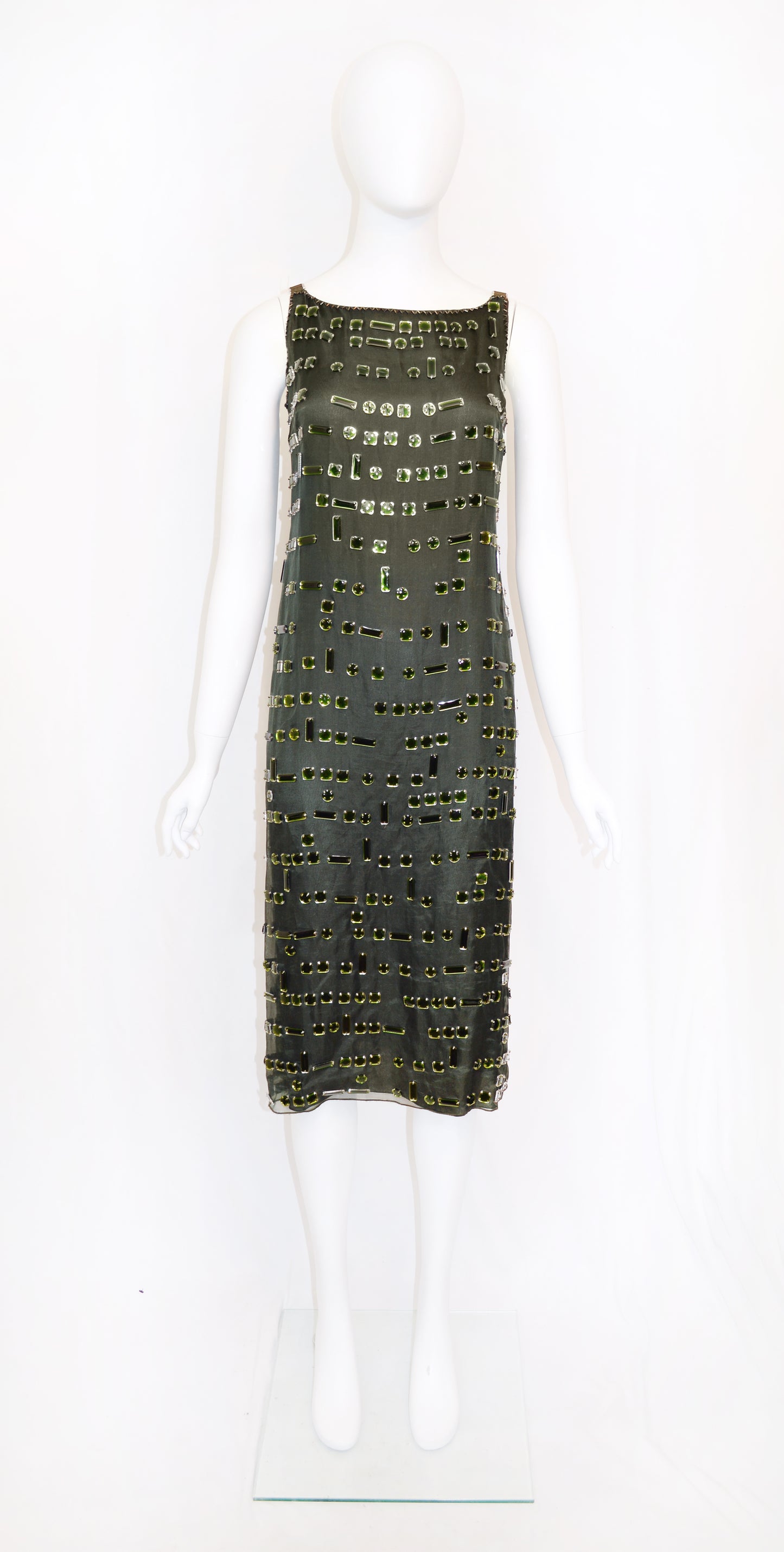 PRADA FW 1999 EMBELLISHED ORGANZA DRESS