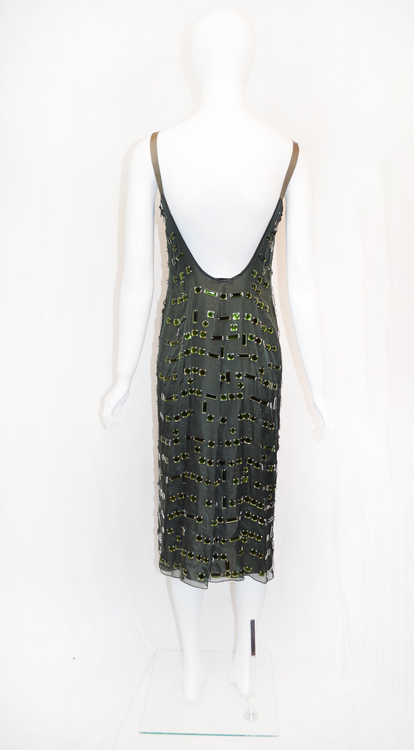 PRADA FW 1999 EMBELLISHED ORGANZA DRESS