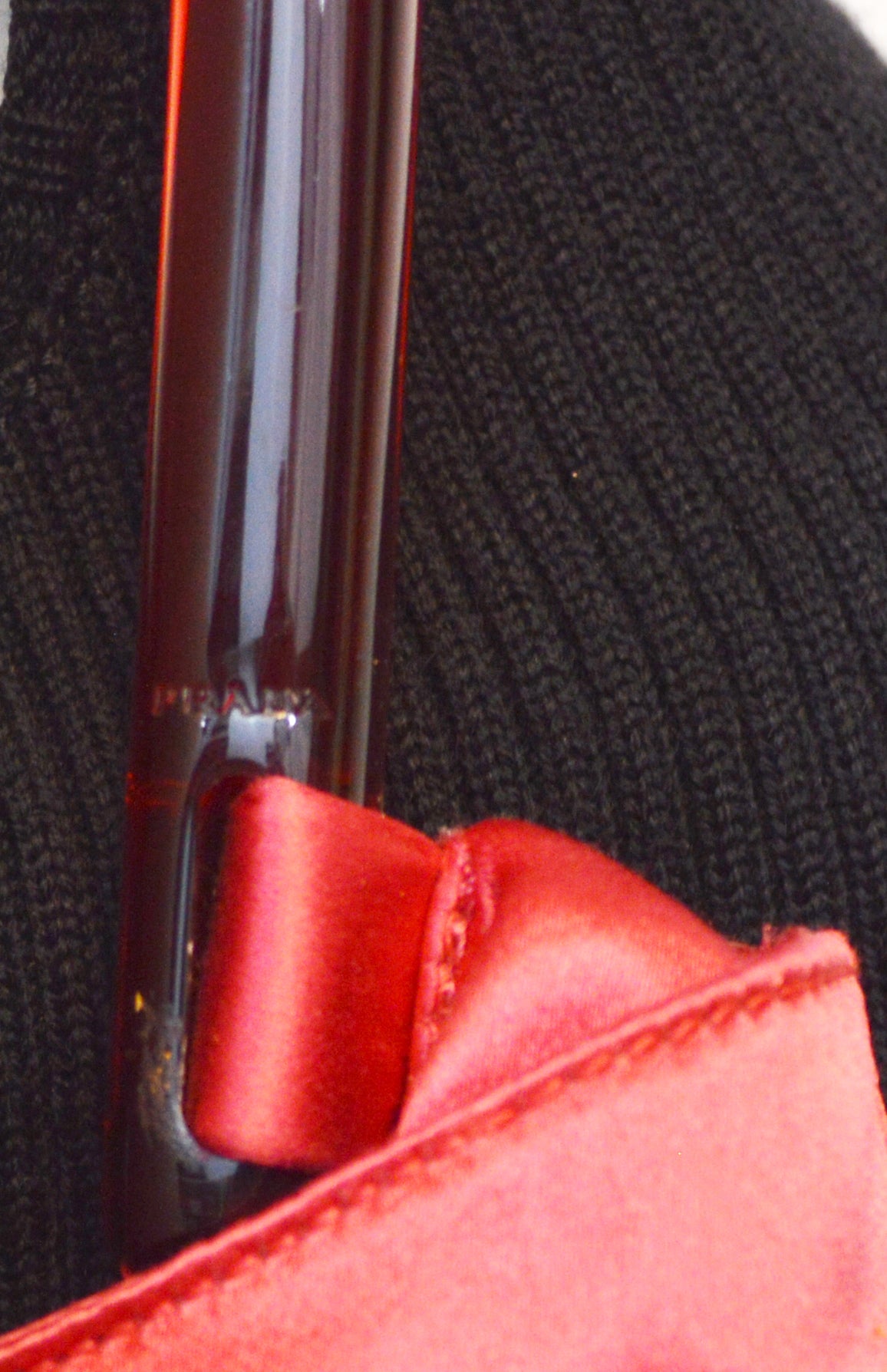 Prada 1998 Red Satin Bag