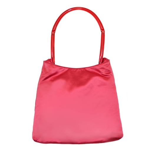 Prada 1998 Red Satin Bag