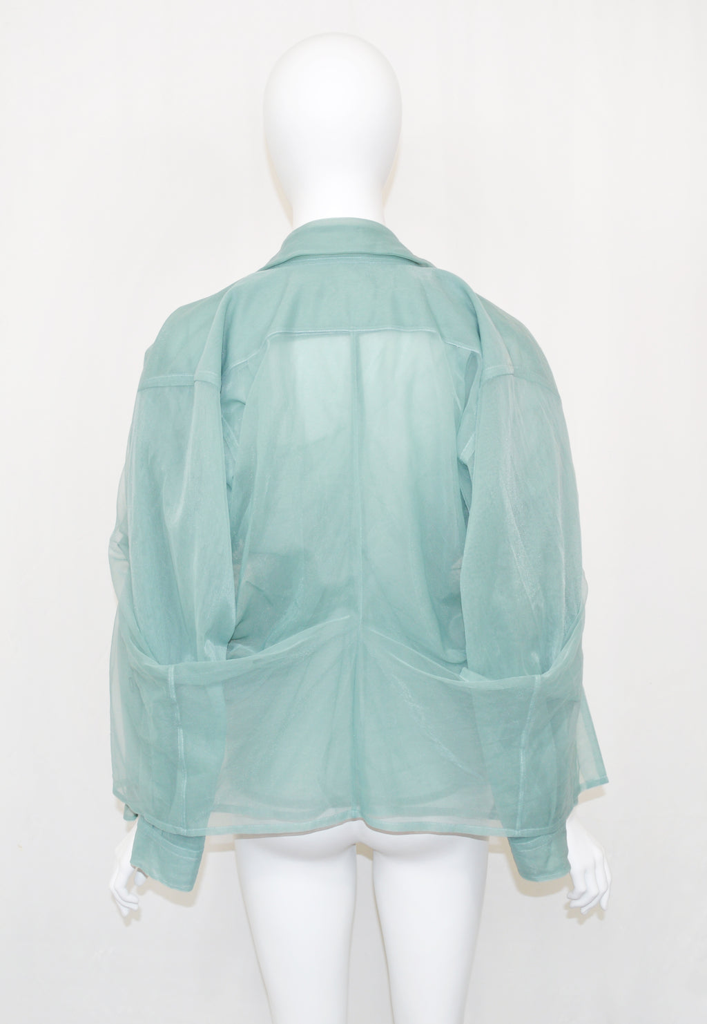 Comme des Garcons FW 1990 Sheer Multi Layer Button Up Blouse