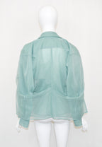 Comme des Garcons FW 1990 Sheer Multi Layer Button Up Blouse