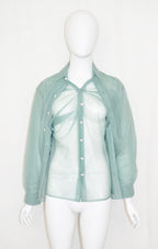 Comme des Garcons FW 1990 Sheer Multi Layer Button Up Blouse