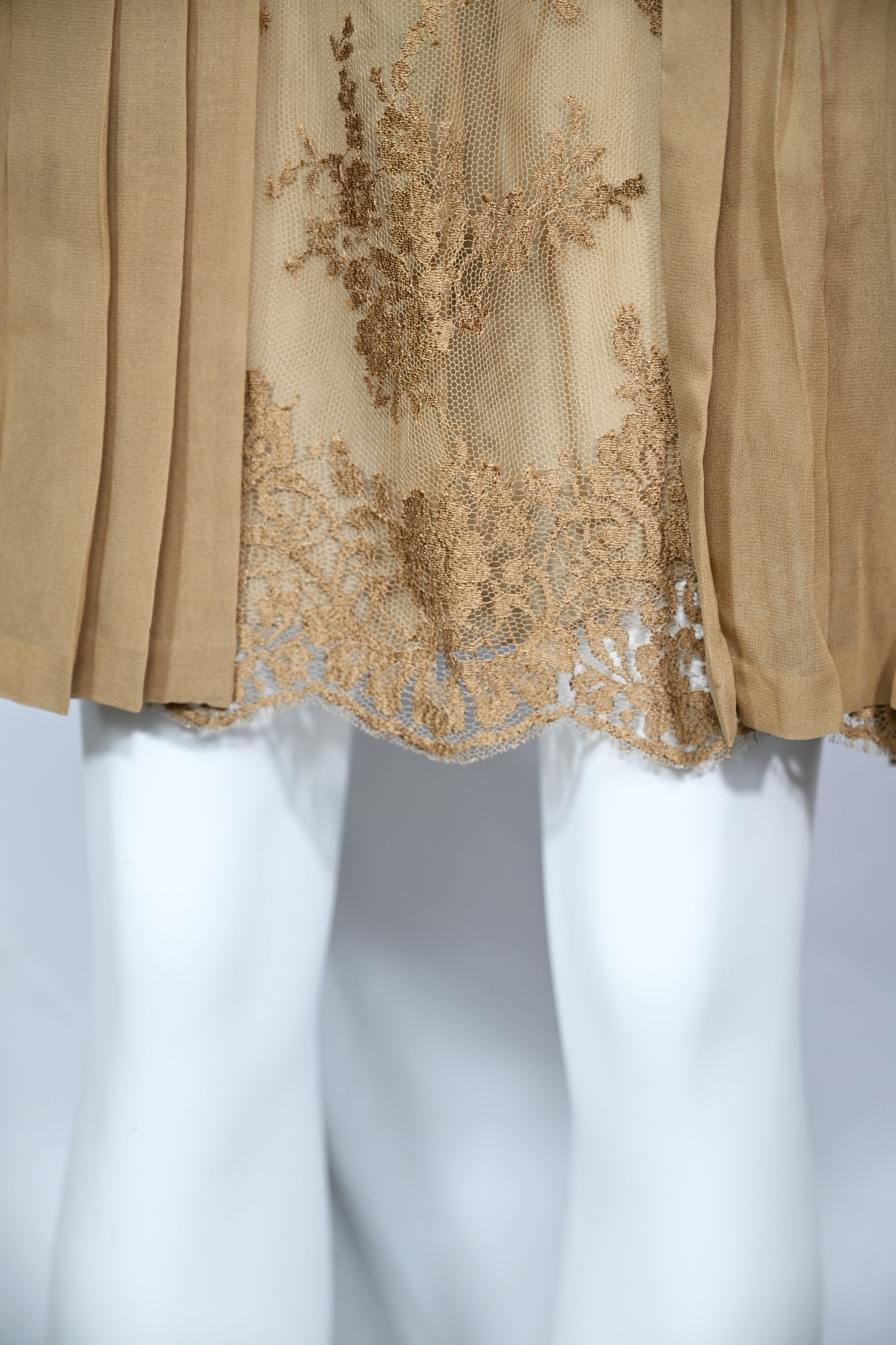 Valentino FW 1994 Feather Cuff Skirt Set