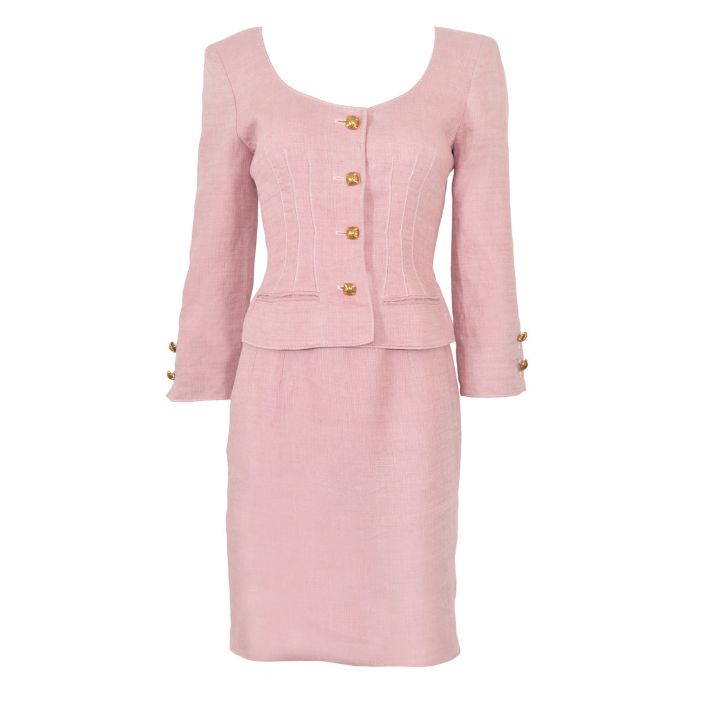 Valentino SS 1995 Linen Skirt Suit