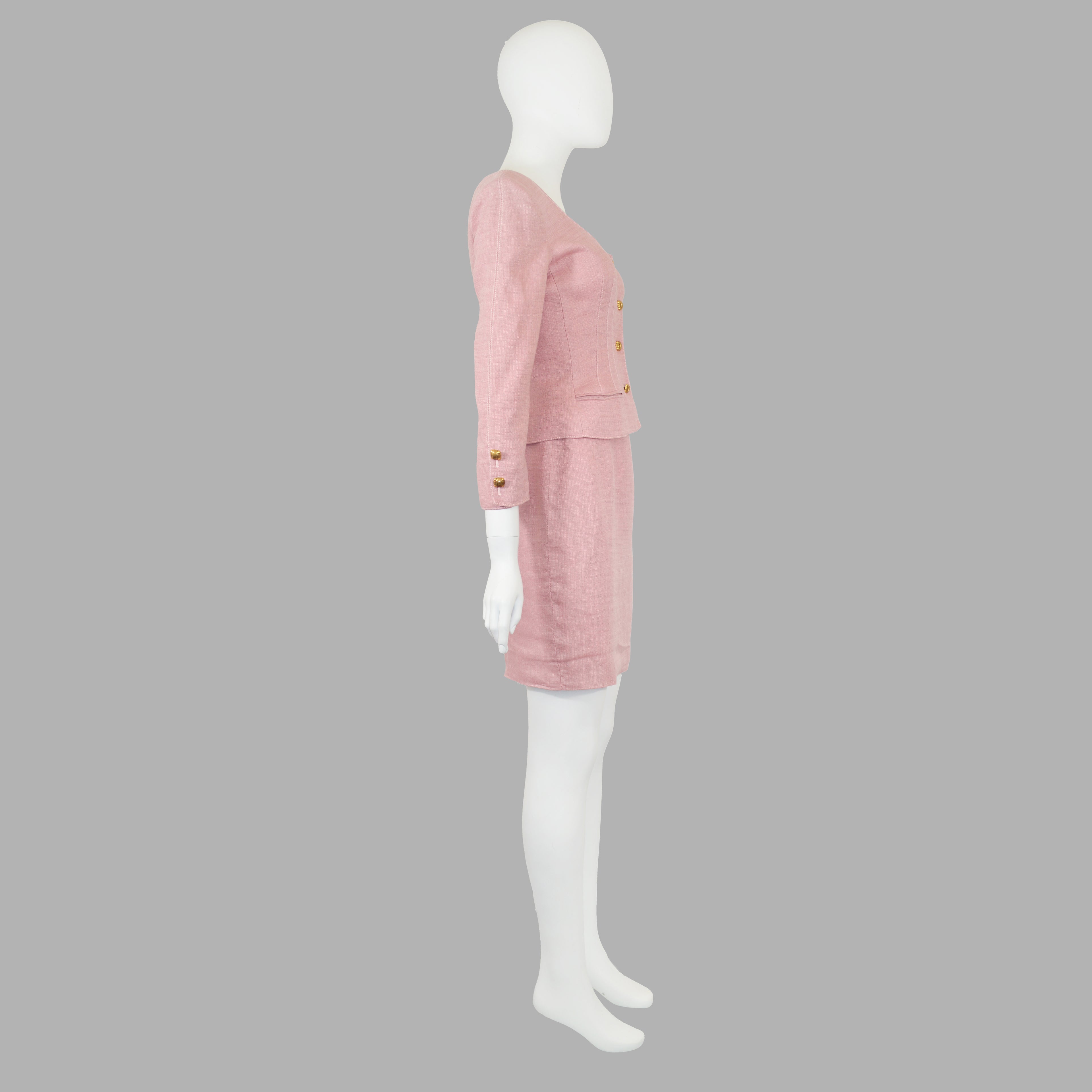 Valentino SS 1995 Linen Skirt Suit