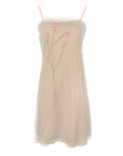 Guy Laroche 1998 layered tulle dress with embroidered flowers