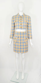 Valentino Boutique SS 1995 Plaid Skirt Suit