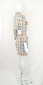 Valentino Boutique SS 1995 Plaid Skirt Suit