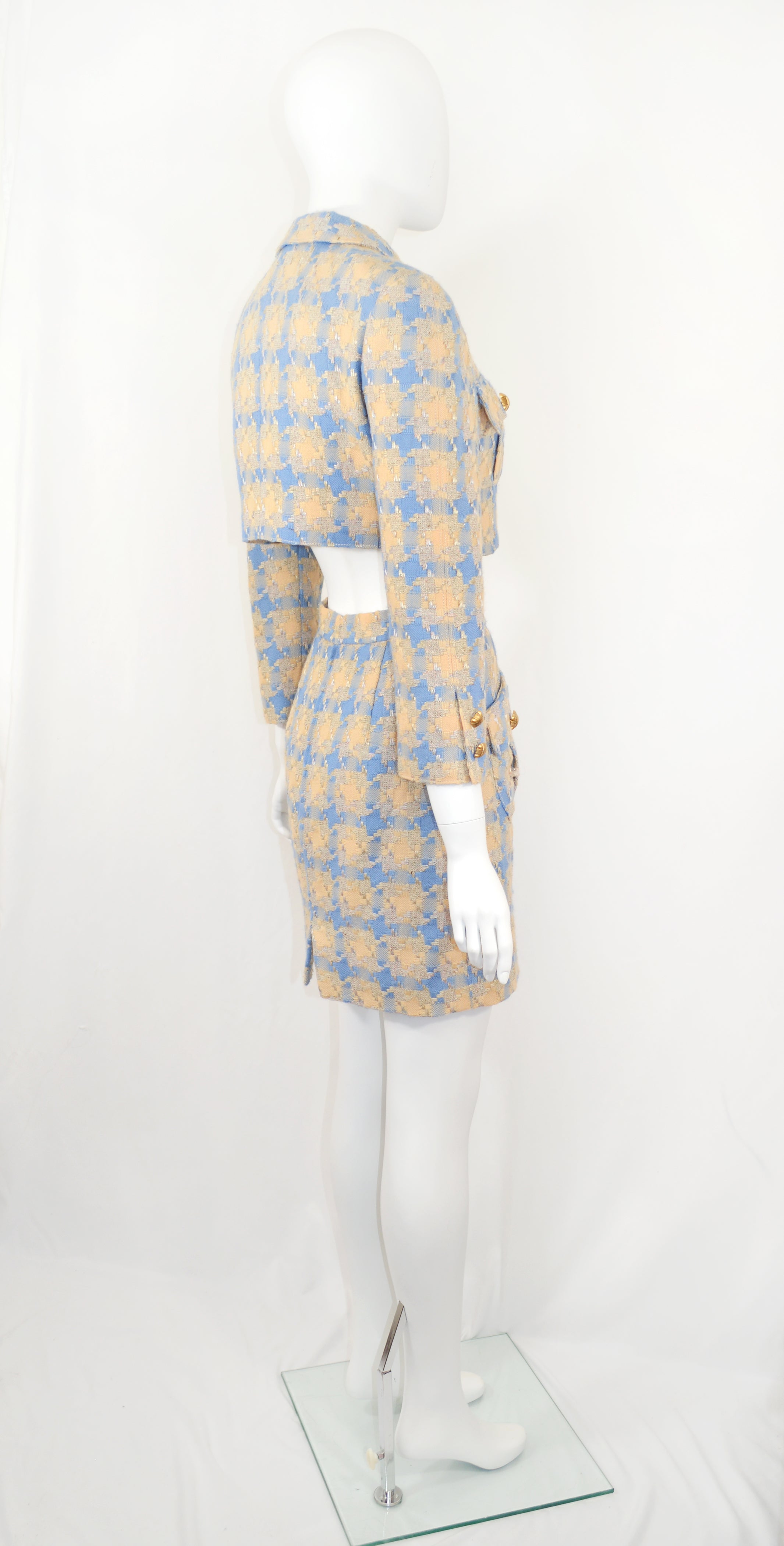 Valentino Boutique SS 1995 Plaid Skirt Suit
