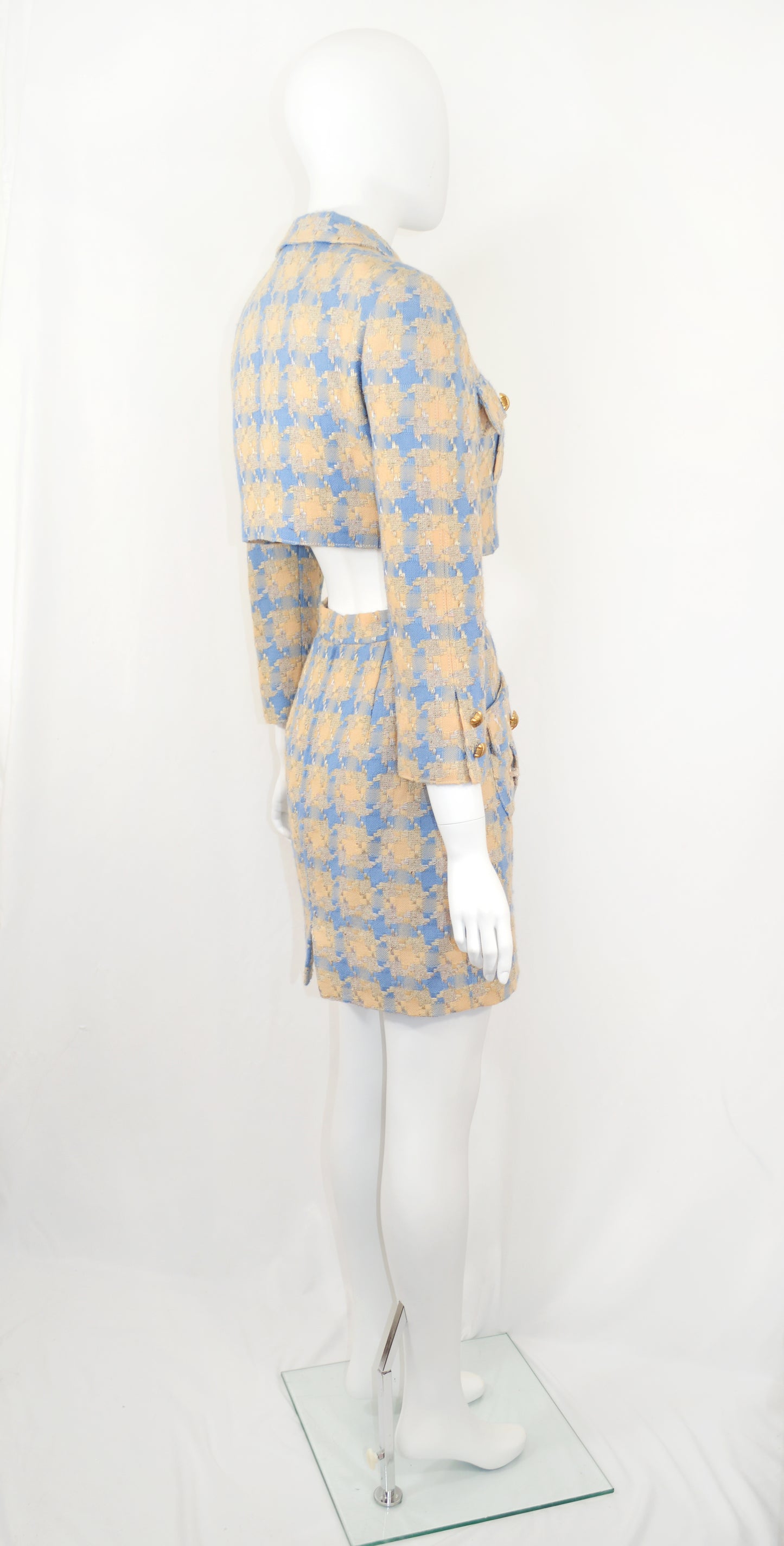 Valentino Boutique SS 1995 Plaid Skirt Suit