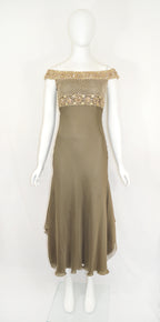 VALENTINO SS 2003 EMBELLISHED SILK DRESS