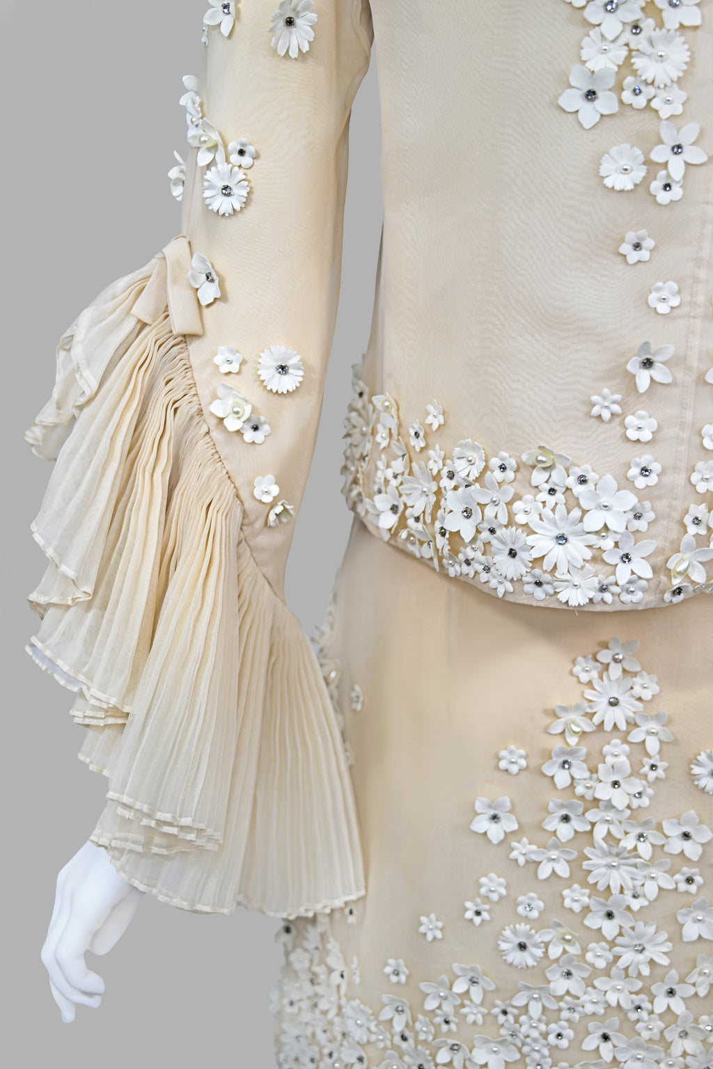 Valentino SS 2019 Organza Embellished Skirt Set