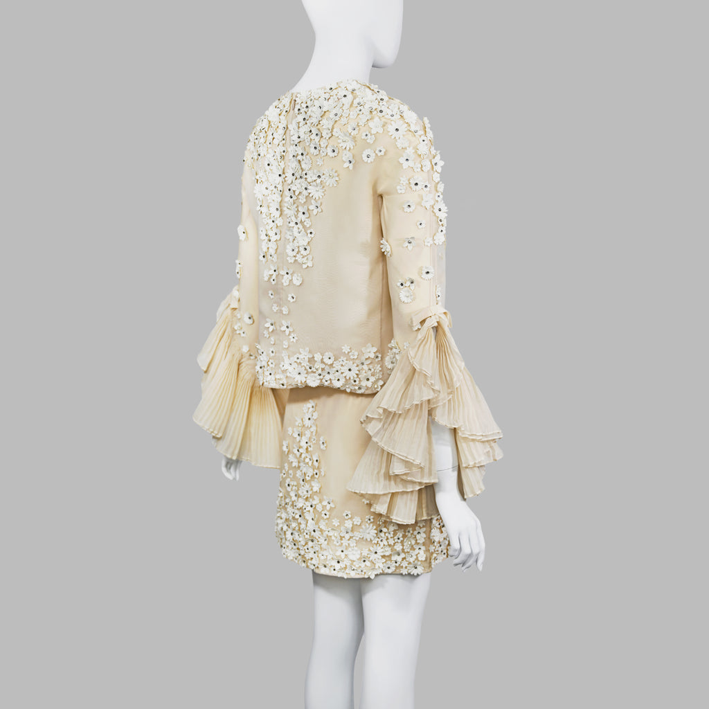 Valentino SS 2019 Organza Embellished Skirt Set