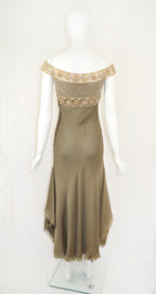 VALENTINO SS 2003 EMBELLISHED SILK DRESS