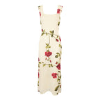 Dolce & Gabbana 1990S Silk Chiffon Dress with Rose Print