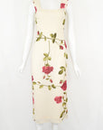 Dolce & Gabbana 1990S Silk Chiffon Dress with Rose Print