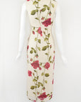 Dolce & Gabbana 1990S Silk Chiffon Dress with Rose Print