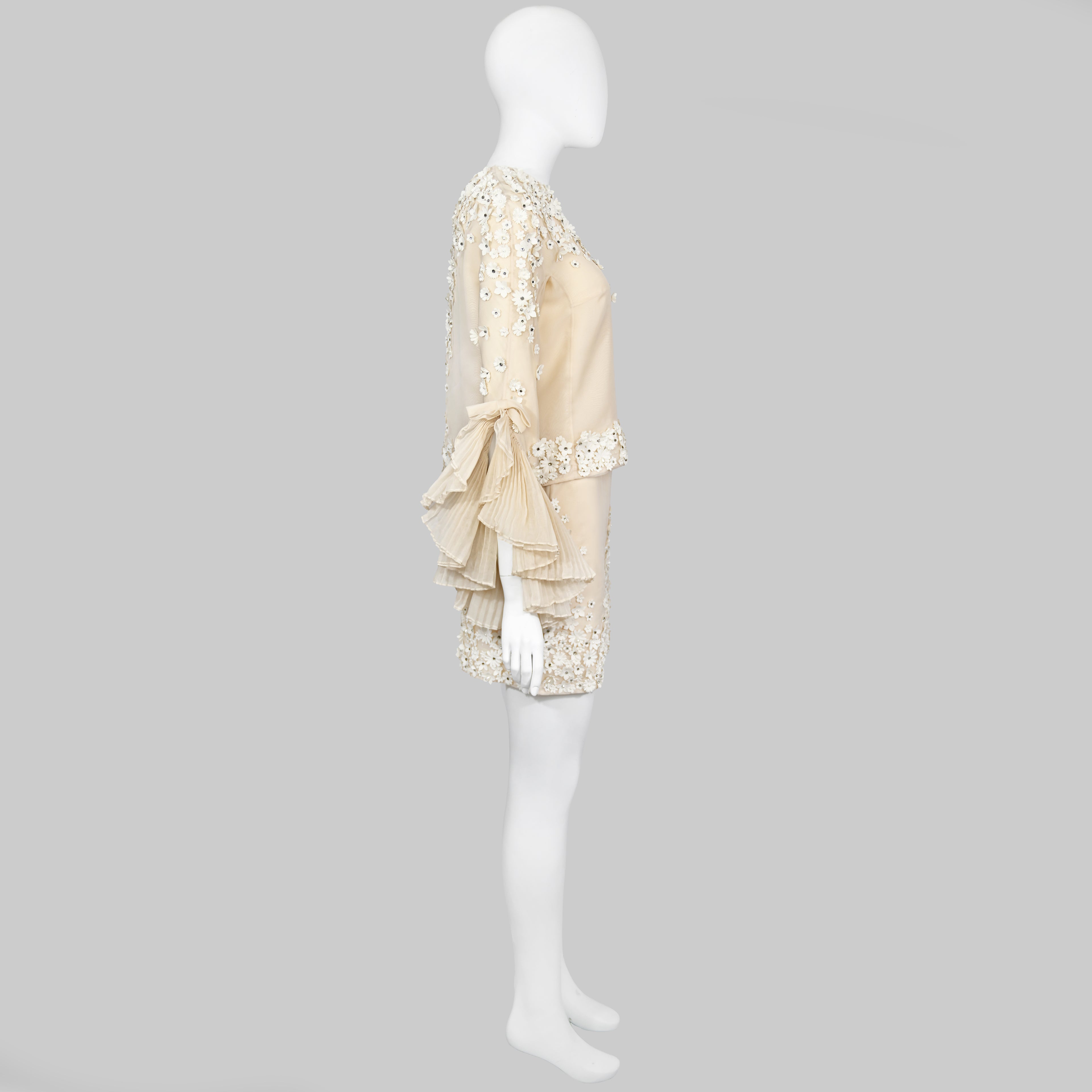Valentino SS 2019 Organza Embellished Skirt Set