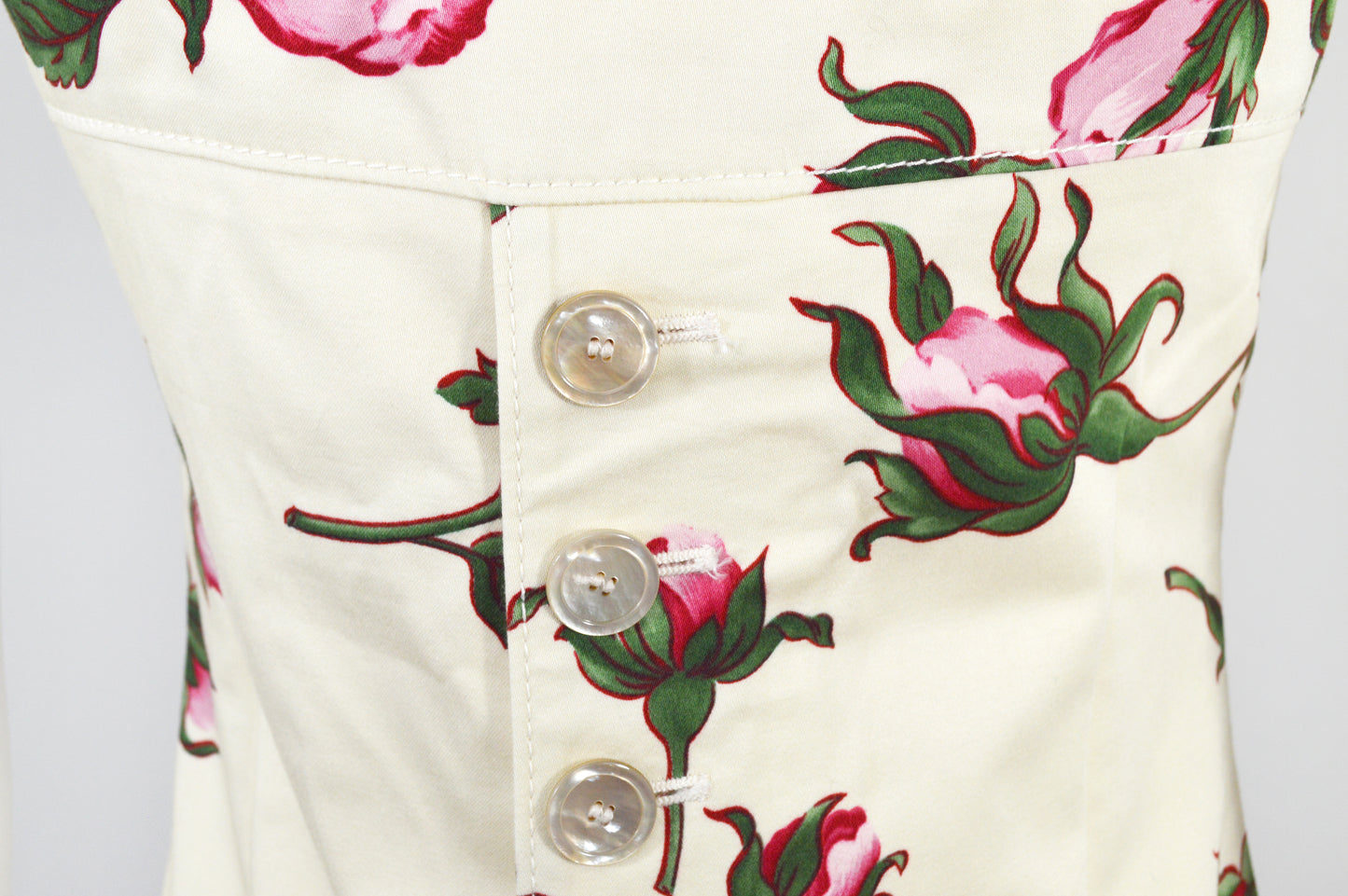 VALENTINO 2006 ROSE PRINT COTTON DRESS