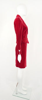 Thierry Mugler Velvet Skirt Suit with Butterfly Accents