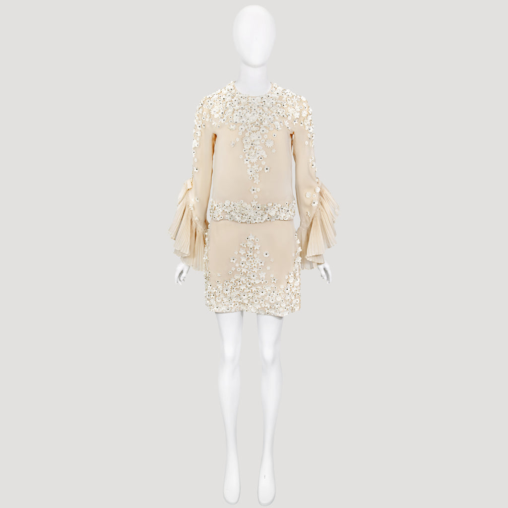 Valentino SS 2019 Organza Embellished Skirt Set