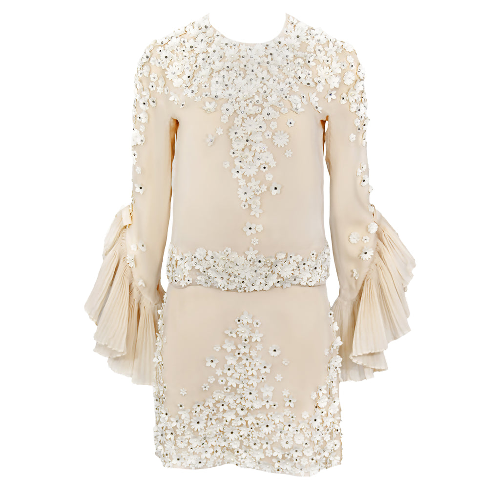 Valentino SS 2019 Organza Embellished Skirt Set