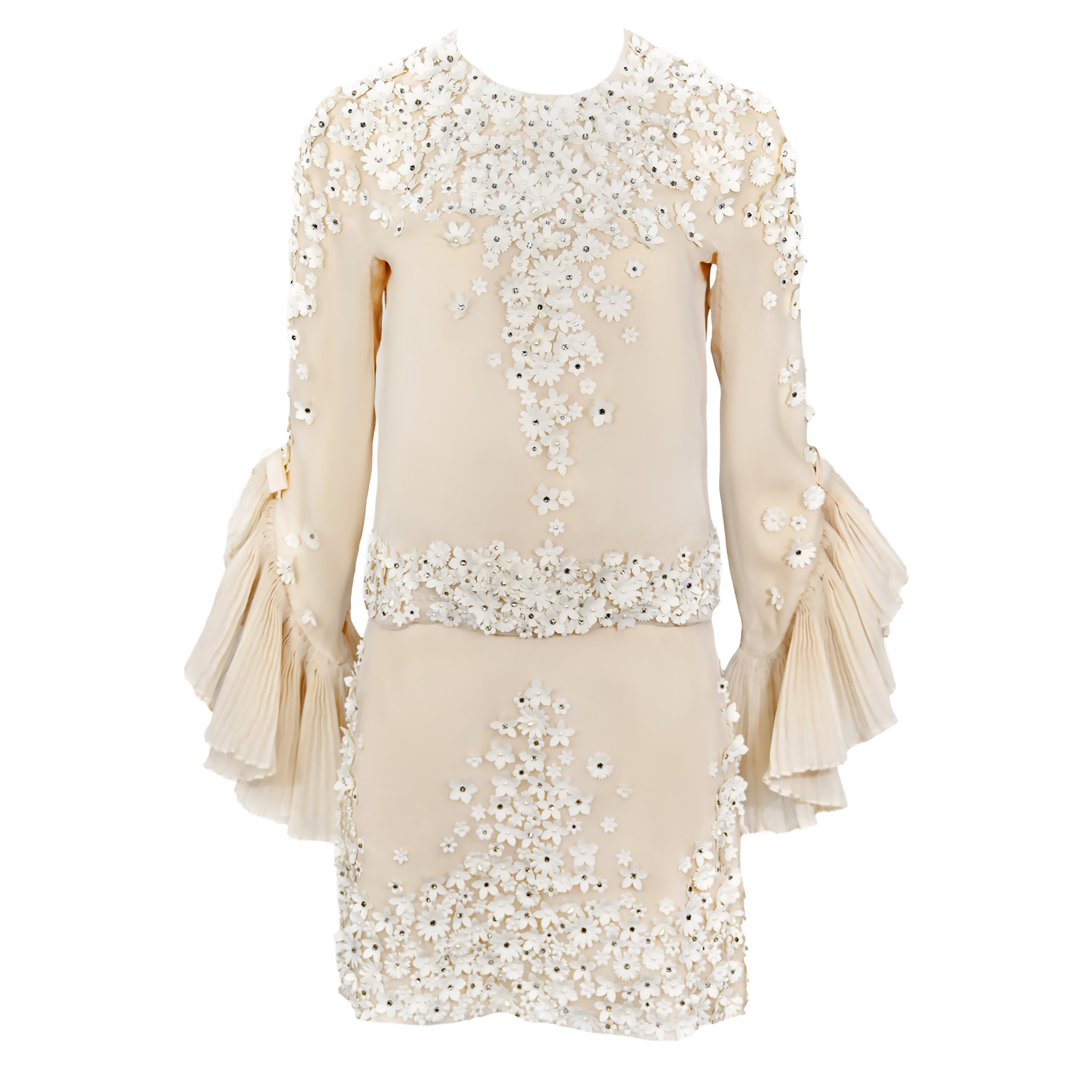 Valentino SS 2019 Organza Embellished Skirt Set