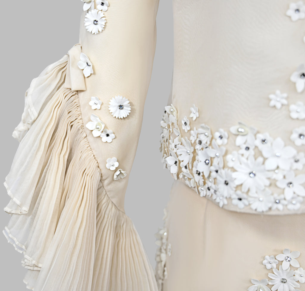 Valentino SS 2019 Organza Embellished Skirt Set