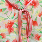 Valentino Carnation Tiered Silk Dress
