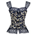 Valentino 1994 Floral Lace &  Silk Blouse