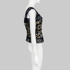 Valentino 1994 Floral Lace &  Silk Blouse