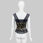 Valentino 1994 Floral Lace &  Silk Blouse