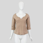 Louis Vuitton 2006 Wool & Satin Blouse