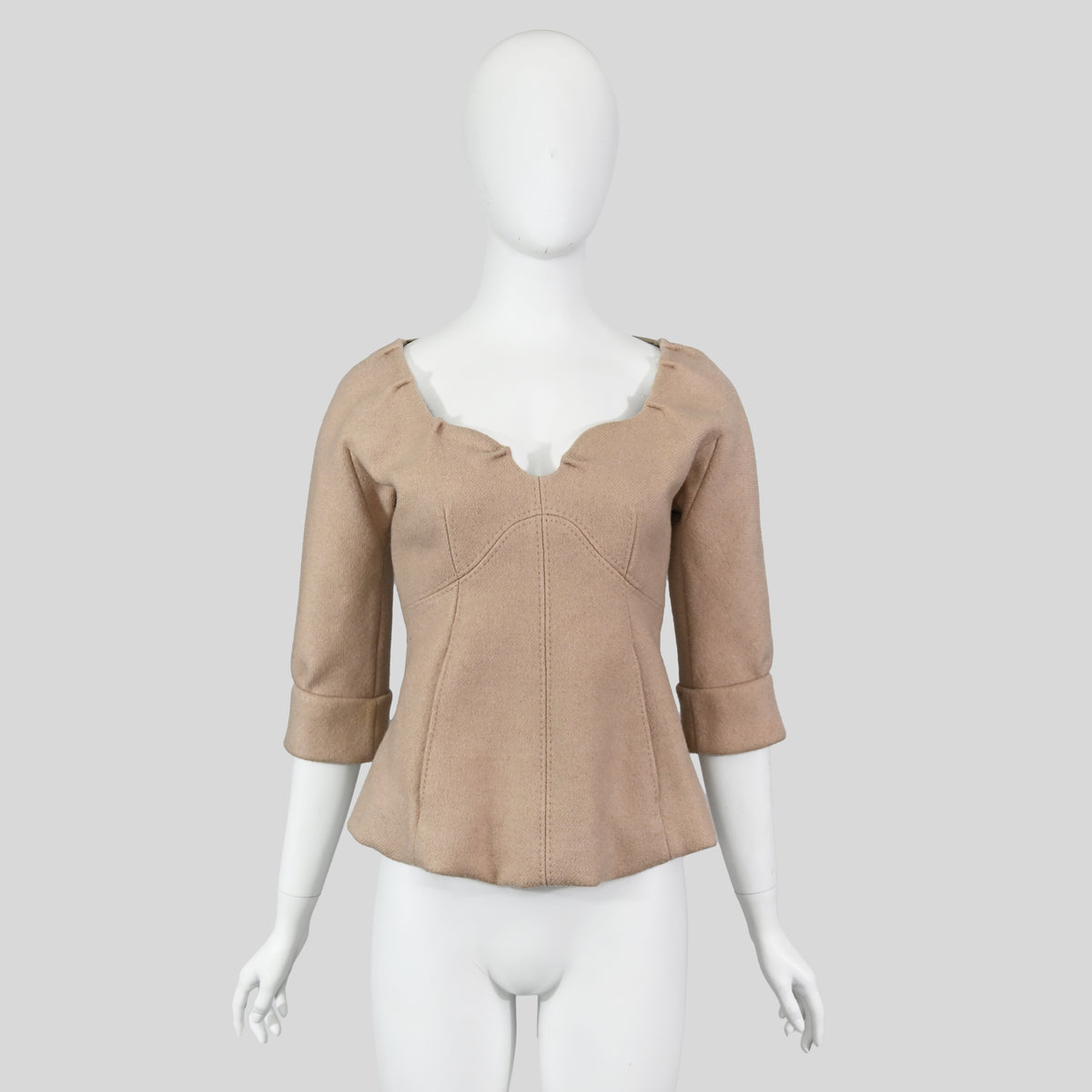 Louis Vuitton 2006 Wool & Satin Blouse