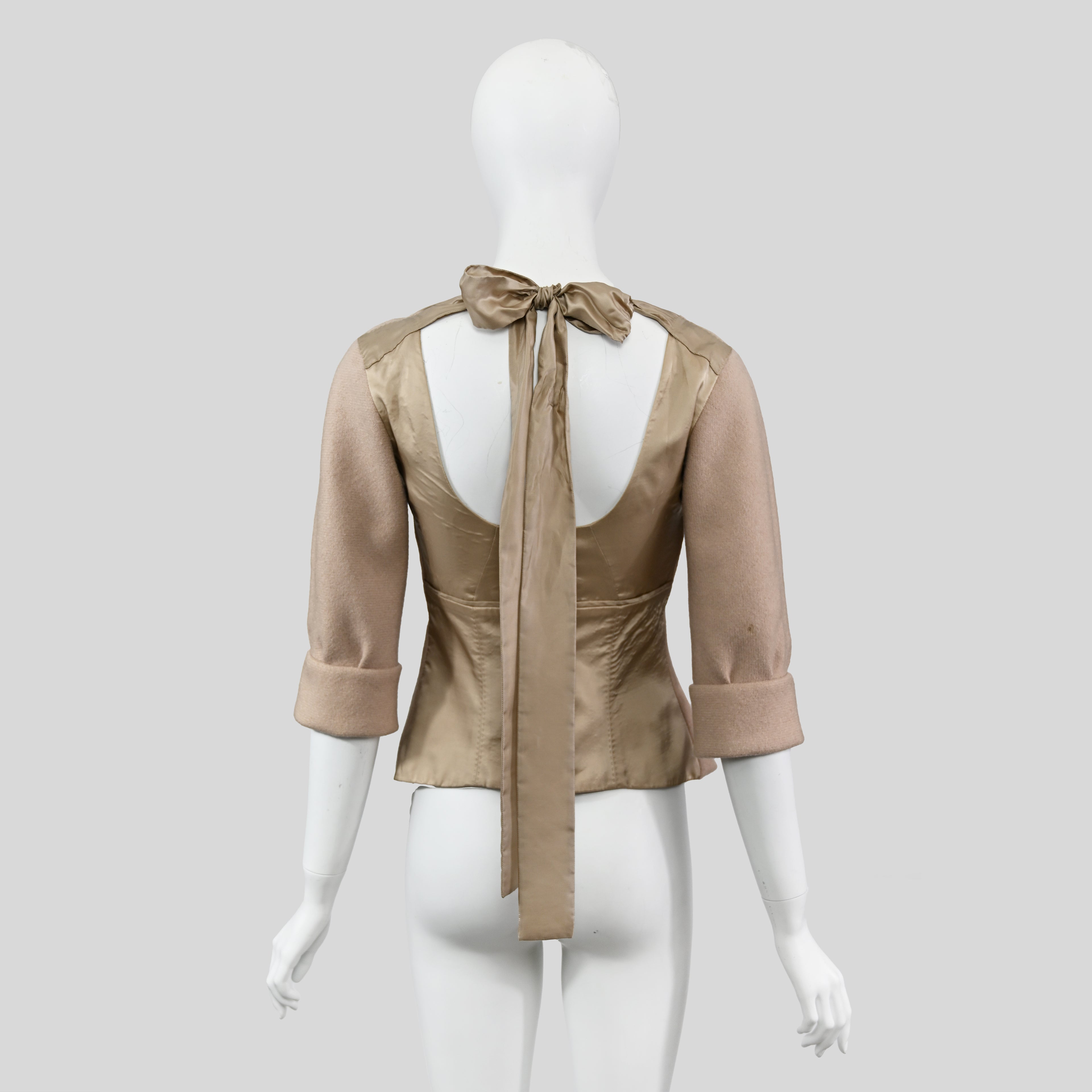 Louis Vuitton 2006 Wool & Satin Blouse