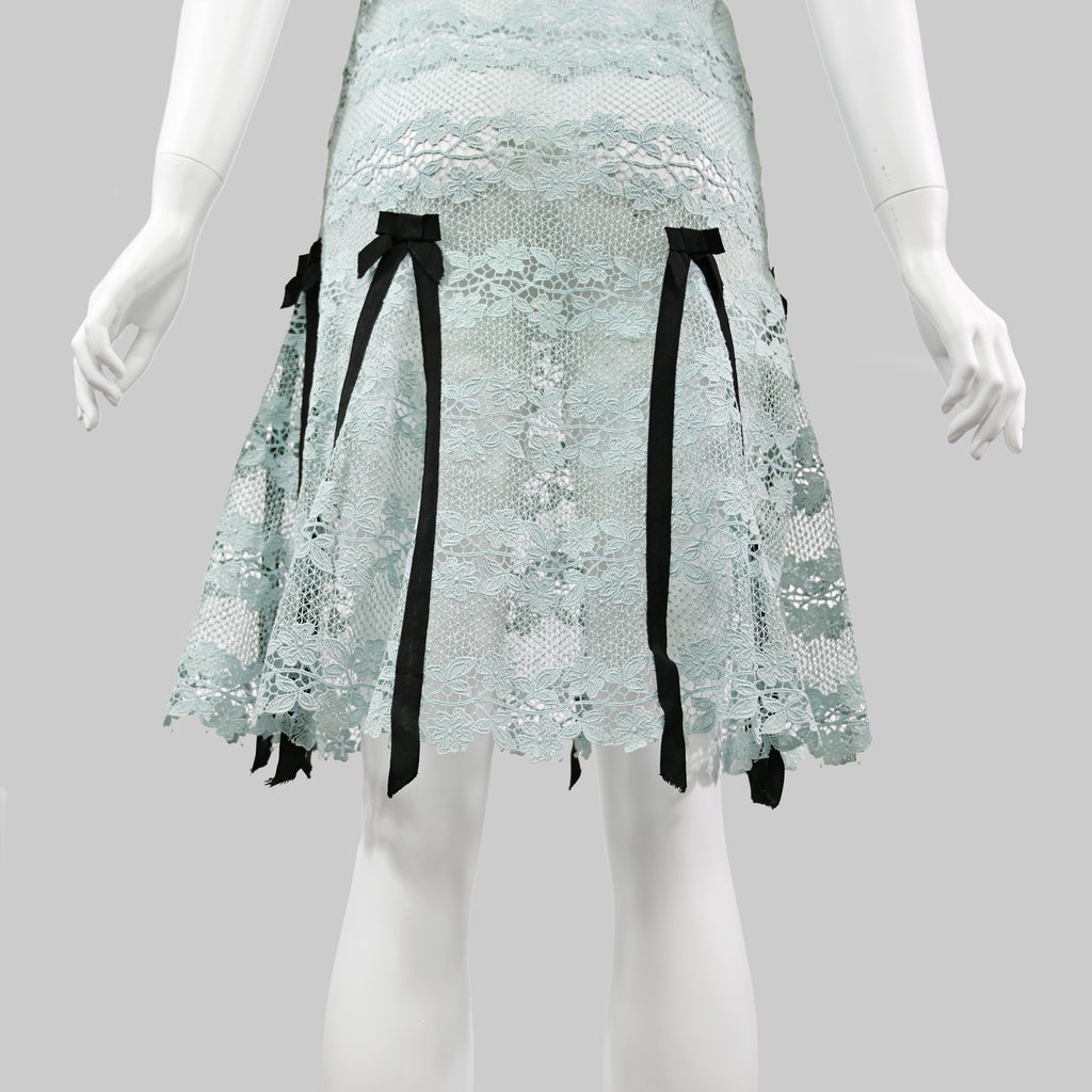 Louis Vuitton SS 2003 Lace Dress with Bows