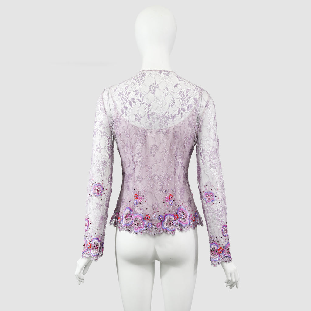 Badgley Mischa Embellished Lace Blouse