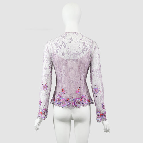 Badgley Mischa Embellished Lace Blouse