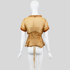 Louis Vuitton 2004 Sheer Velvet Trim Top