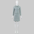 Valentino Blue Wool Checked Suit