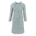 Valentino Blue Wool Checked Suit