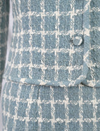 Valentino Blue Wool Checked Suit